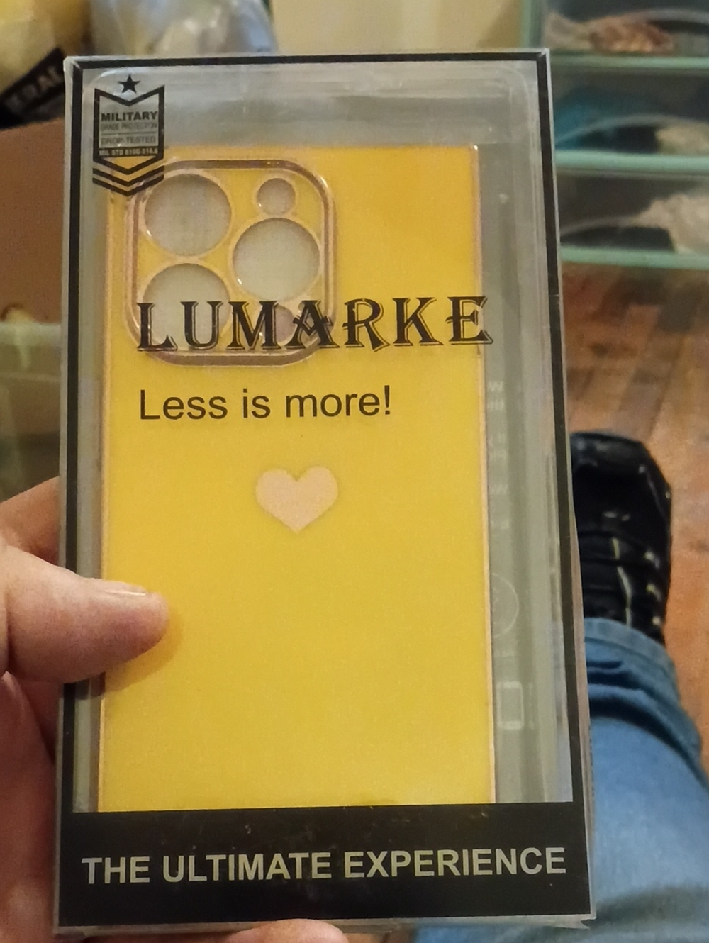 Lumarke Yellow Heart Phone Case - Protective Slim Cover For iPhone 14 Pro